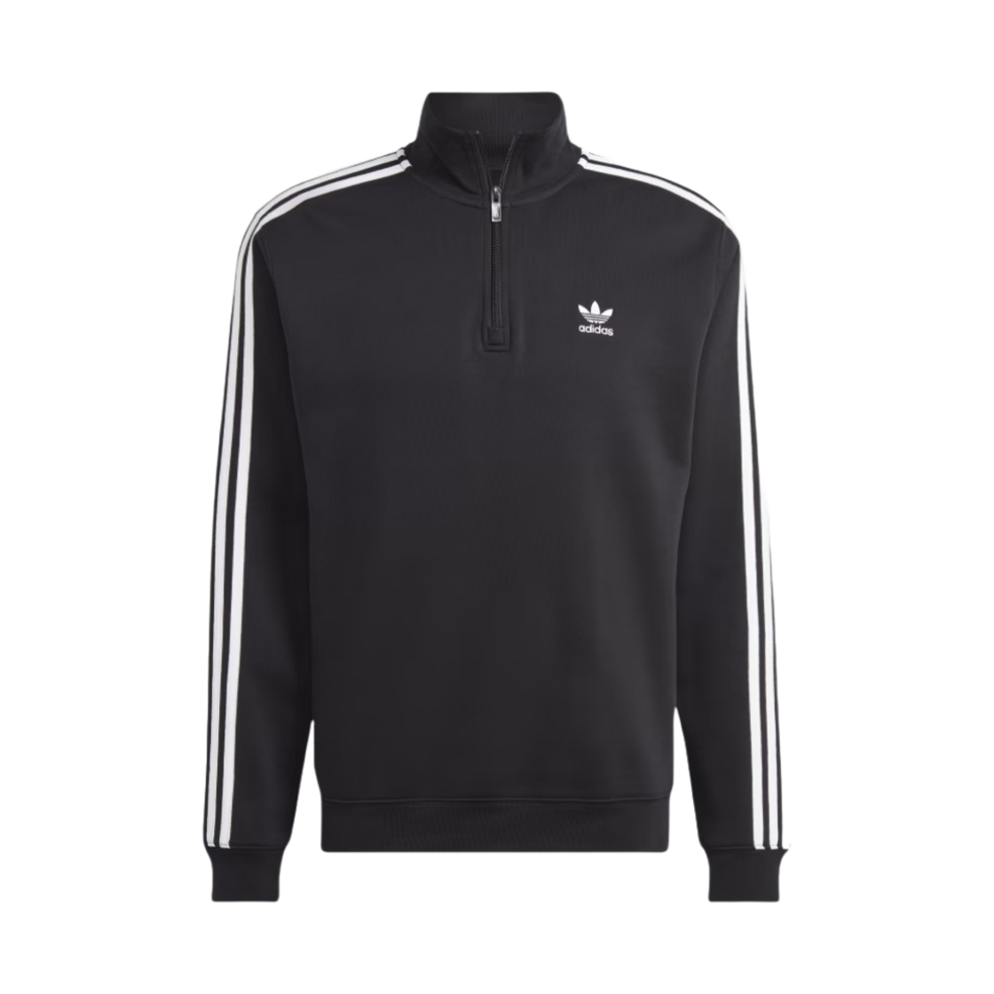 아디다스 아디컬러 클래식 삼선 하프집 스웨트셔츠 블랙 화이트- US 사이즈