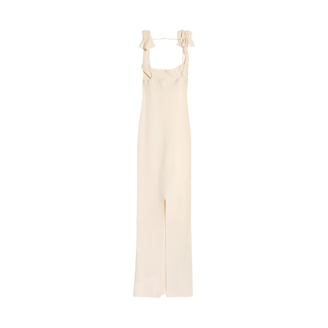 (W) 자크뮈스 라 로브 마이유 알카 드레이프 니트 드레스 오프 화이트((W) Jacquemus La Robe Maille Alca Draped Knit Dress Off White) - 2