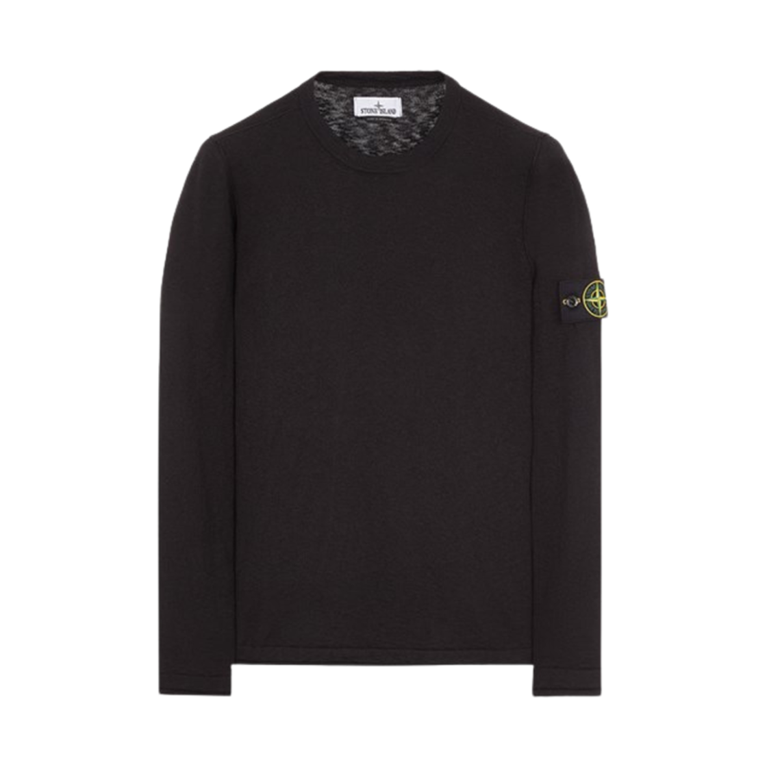 8015502B0-A0029 Stone Island 502B0 Cotton Nylon Crewneck Knit Black - 24SS