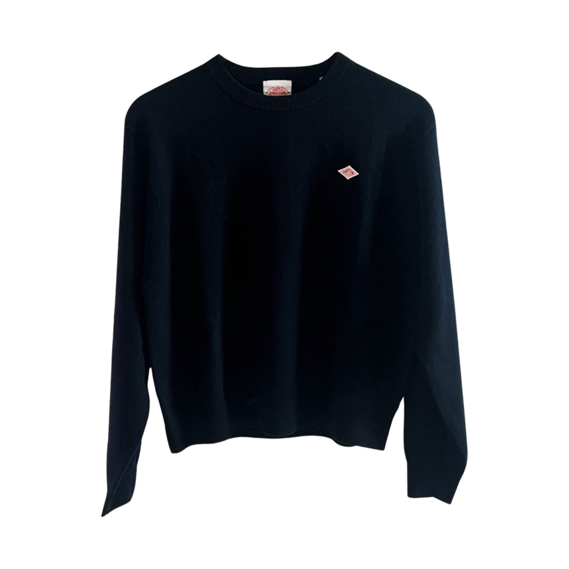 (W) 단톤 램스울 크루넥 니트 풀오버 다크 네이비((W) Danton Lambswool Crewneck Knit Pullover Dark Navy) - 1