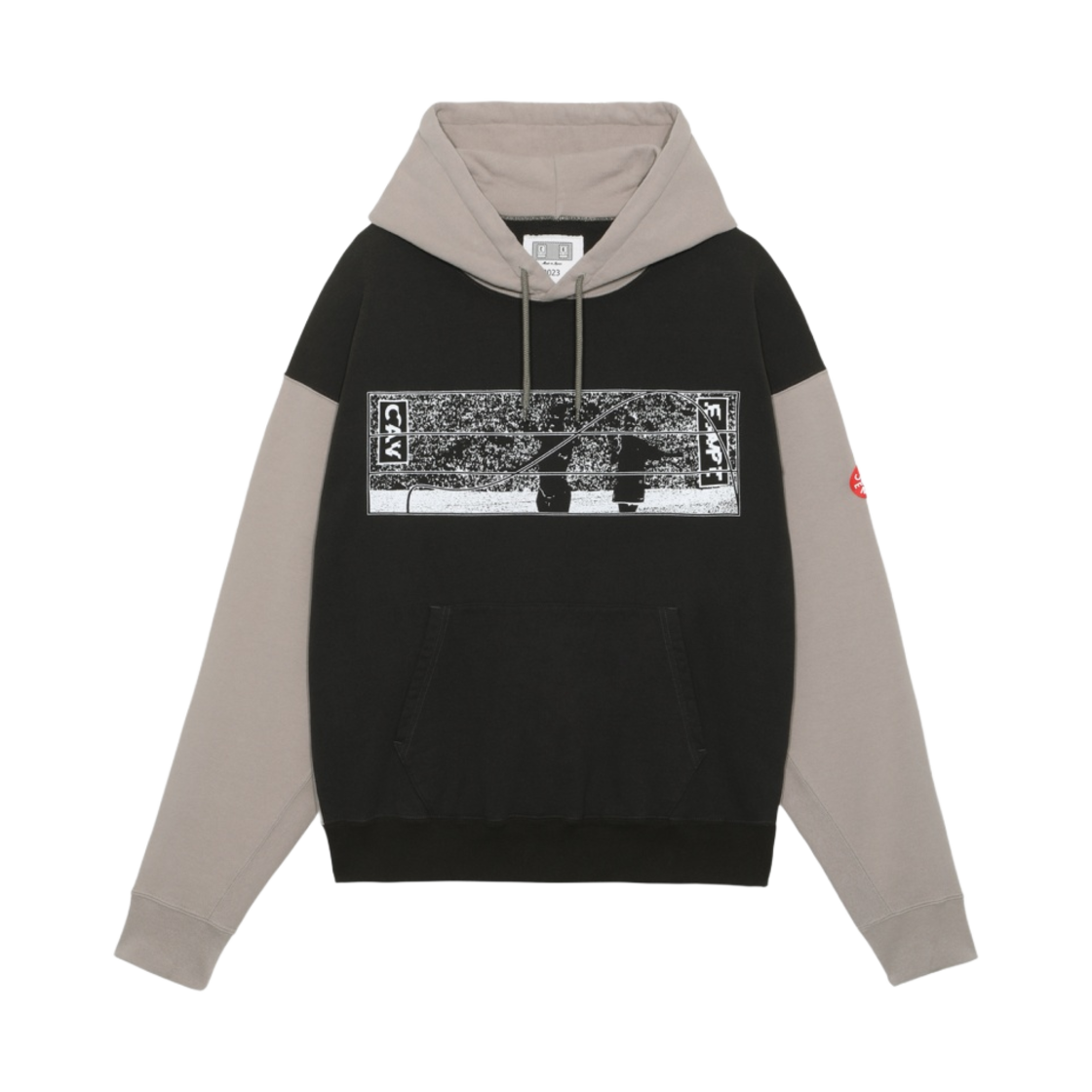 카브엠트 다이크로매틱 후드 블랙 그레이 - 23SS(Cav Empt Dichromatic Hoodie Black Grey - 23SS) - 1
