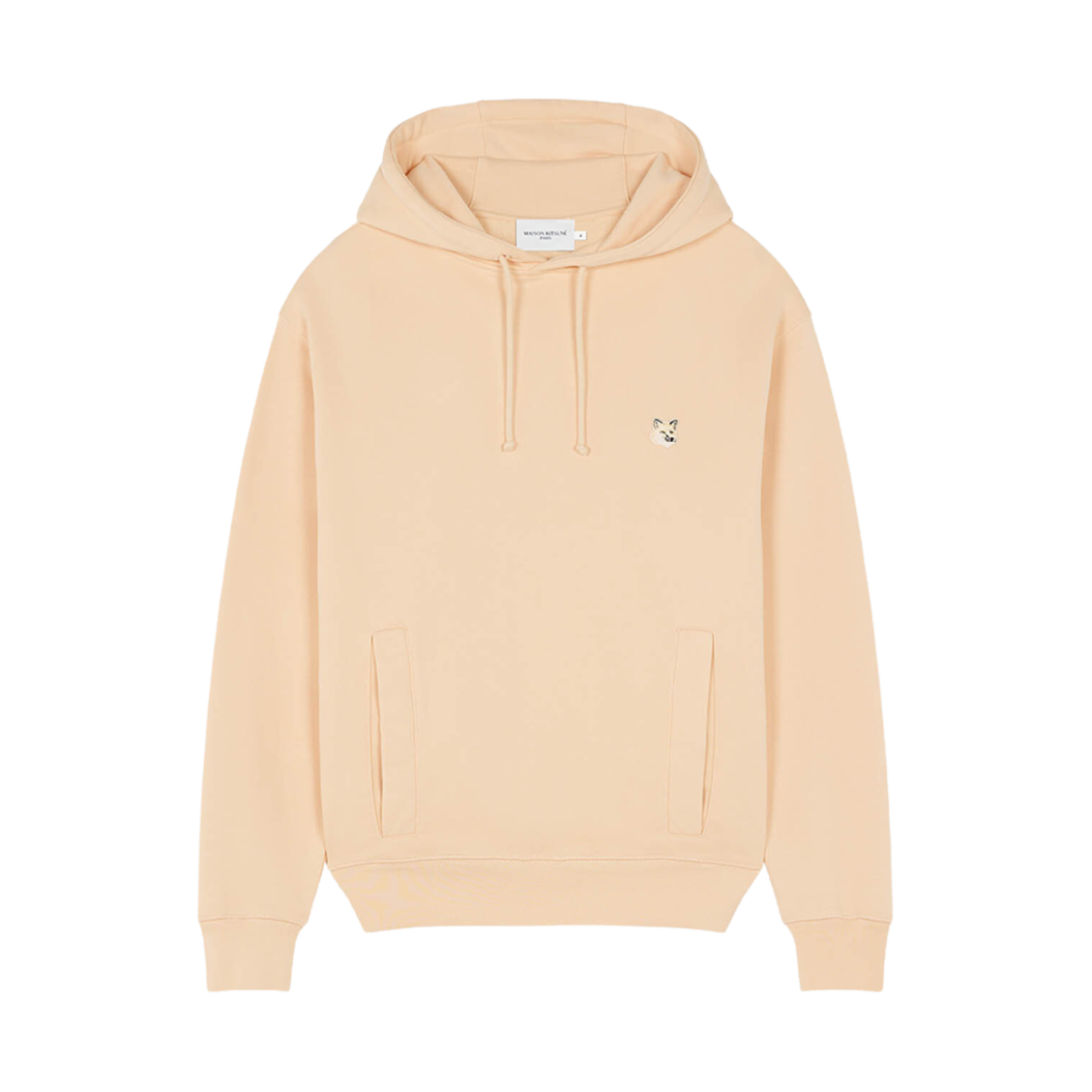 KM00327KM0027-P612 Maison Kitsune Tonal Fox Head Patch Comfort Hoodie Peach