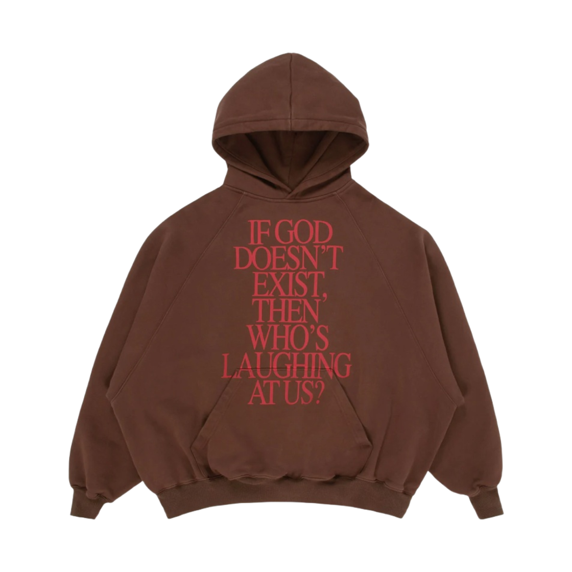 프레잉 후스 래핑 후드 브라운(Praying Who's Laughing Hoodie Brown)