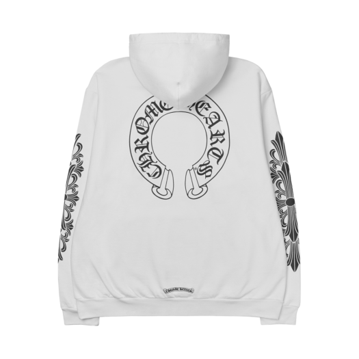 - Chrome Hearts Horseshoe Floral Hoodie White