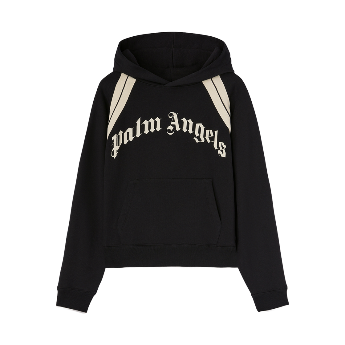 팜엔젤스 커브드 로고 트랙 후디 블랙(PALM ANGELS Curved Logo Track Hoody Black)