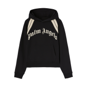 PALM ANGELS Curved Logo Track Hoody Black
