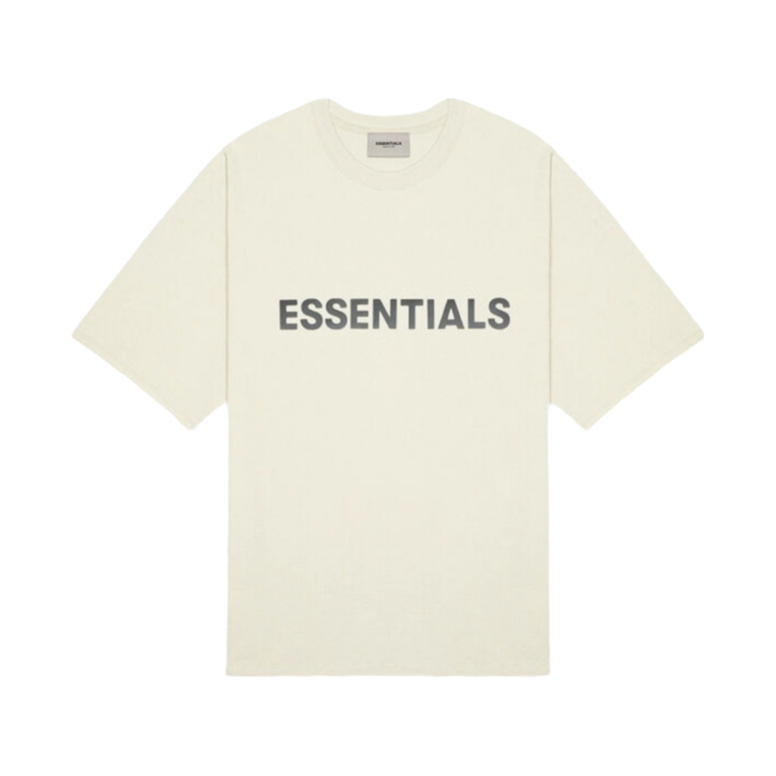 에센셜 3D 실리콘 아플리케 박시 티셔츠 버터크림 2020