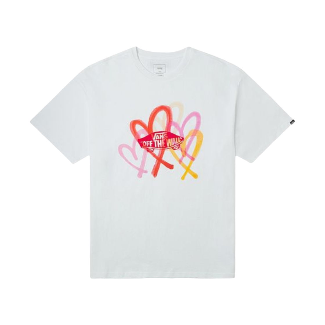 반스 x 더뮤지엄비지터 빅 하트 GFX 티셔츠 화이트(Vans x The Museum Visitor Big Heart GFX T-Shirt White)