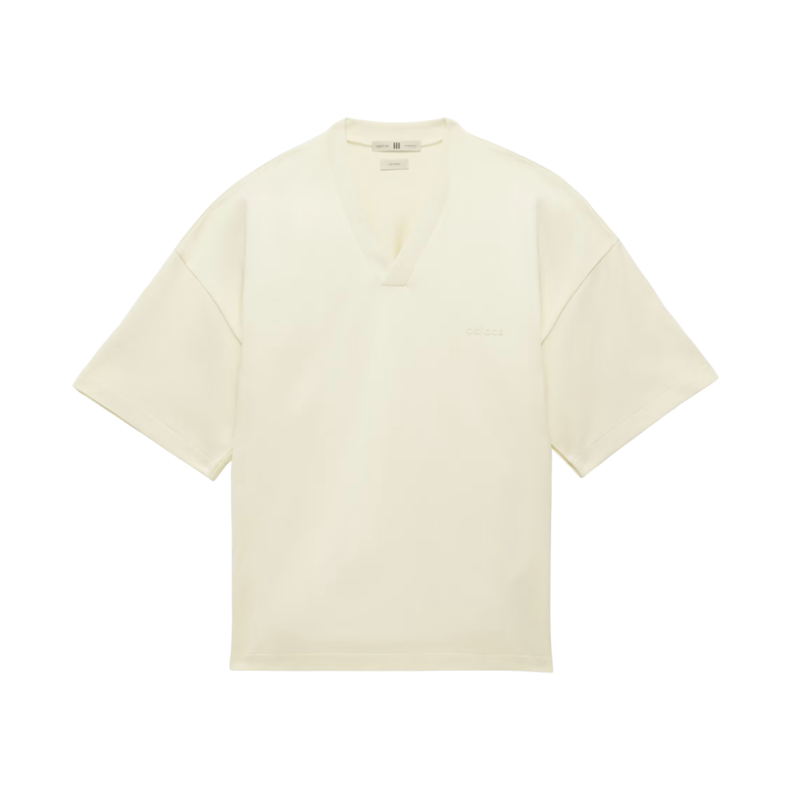 IS8735 Adidas x Fear Of God Athletics V-Neck T-Shirt Pale Yellow - KR Sizing