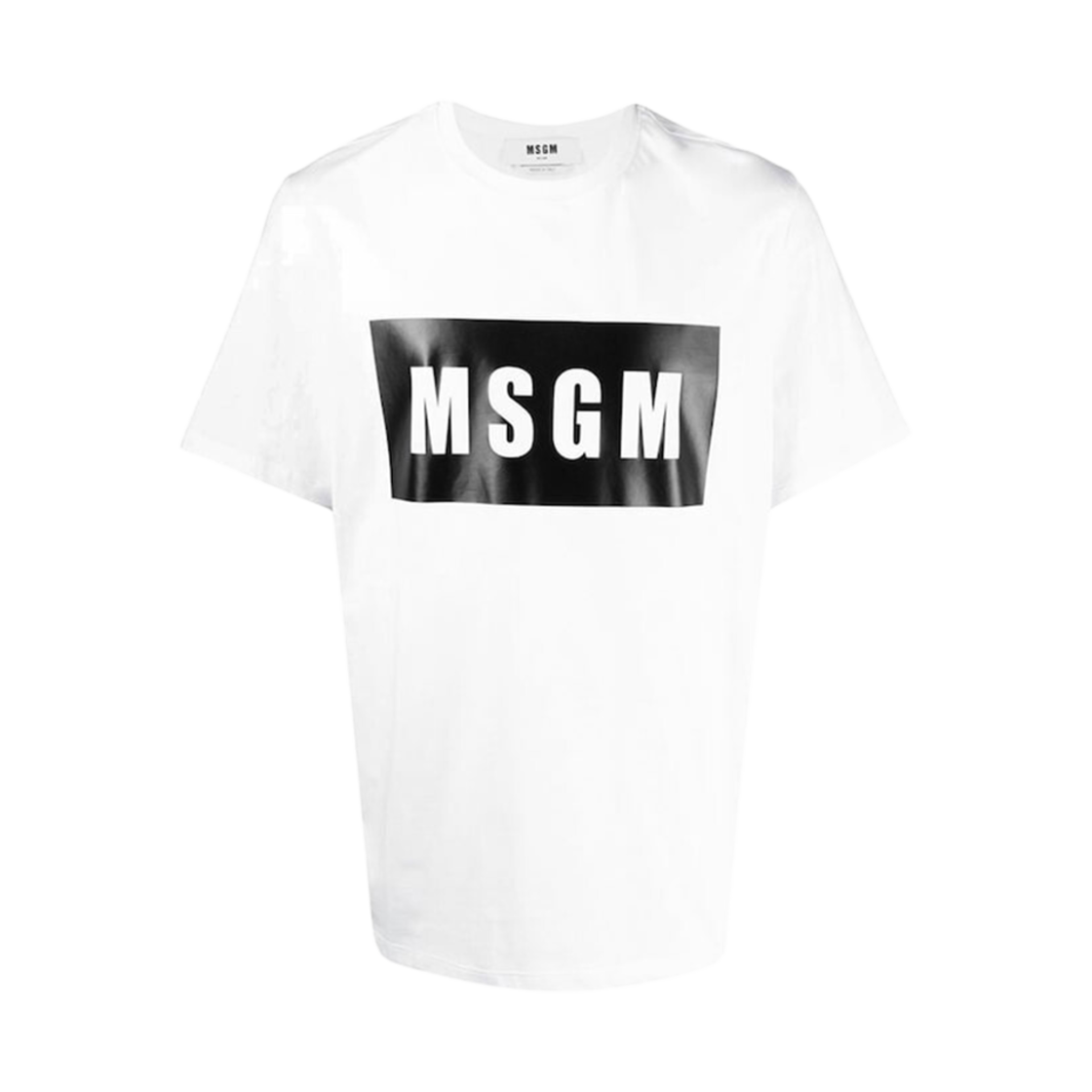 엠에스지엠 박스 로고 코튼 티셔츠 화이트(MSGM Cotton T-Shirt with Box Logo White) - 1