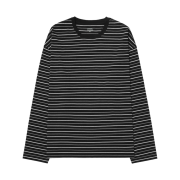 Musinsa Standard Multi-Stripe Relaxed Long Sleeve T-Shirt 1 Black White