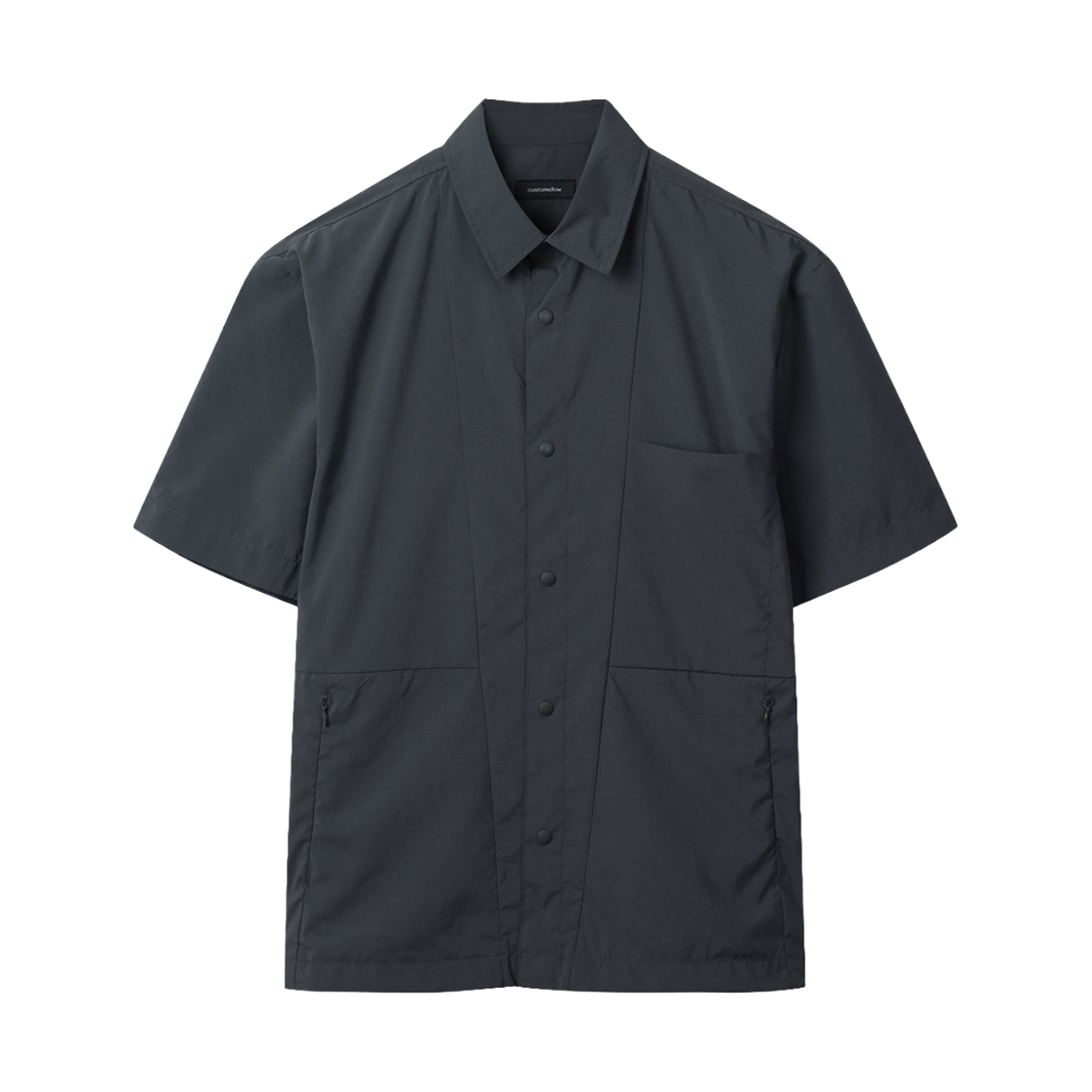 CWSAM25301GYD Customellow Line Detail Half Outer Shirt Dark Gray