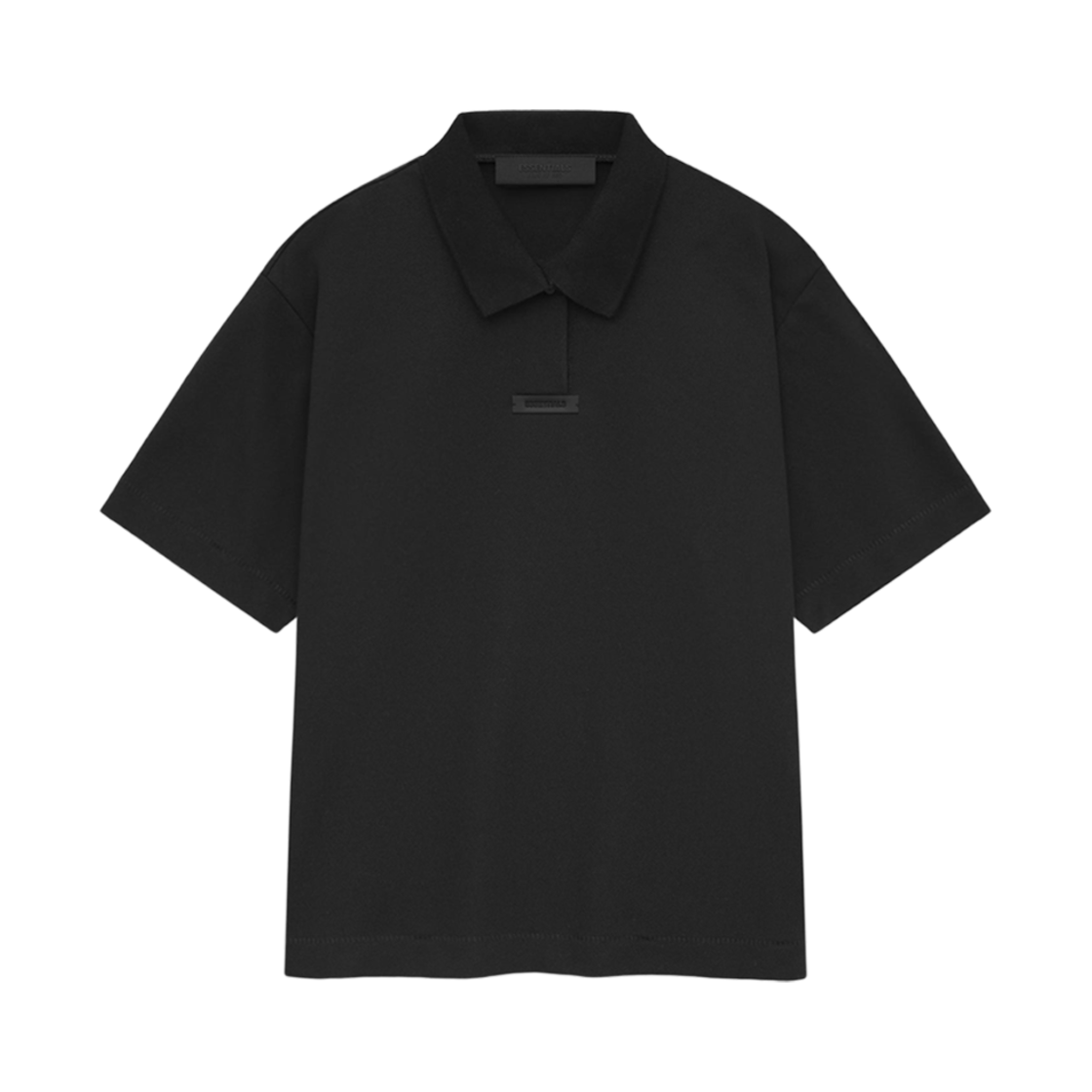 - Essentials Pique Polo Black - 24FW