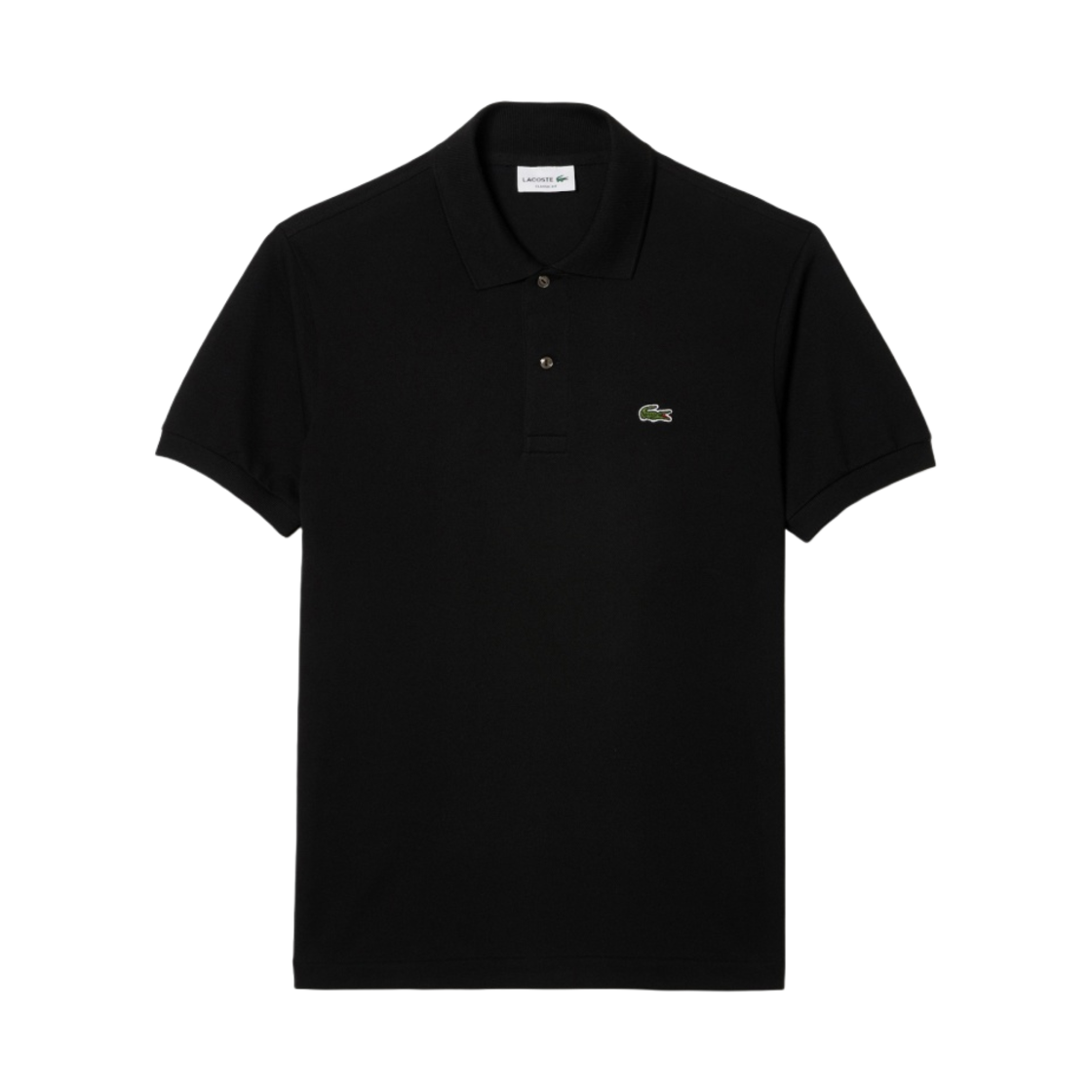 라코스테 오리지날 L.12.12 쁘띠 피케 코튼 폴로 셔츠 블랙(Lacoste Original L.12.12 Petit Pique Cotton Polo Shirt Black)