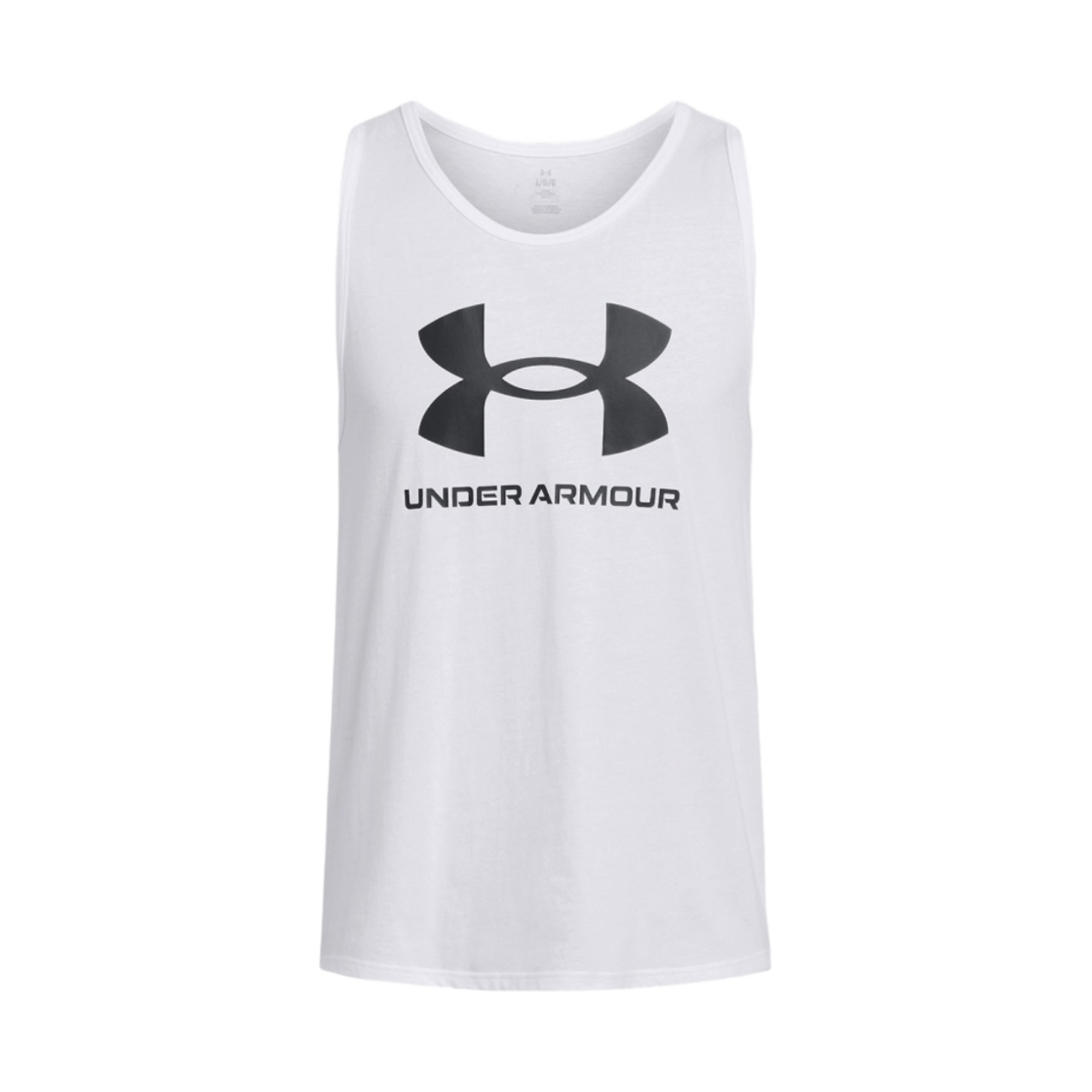 1382883-100 Under Armour Sportstyle Logo Tank White Black