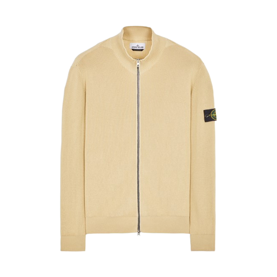 8015526D8-V0091 Stone Island 526D8 Ribbed Cotton Cardigan Knit Ecru - 24SS