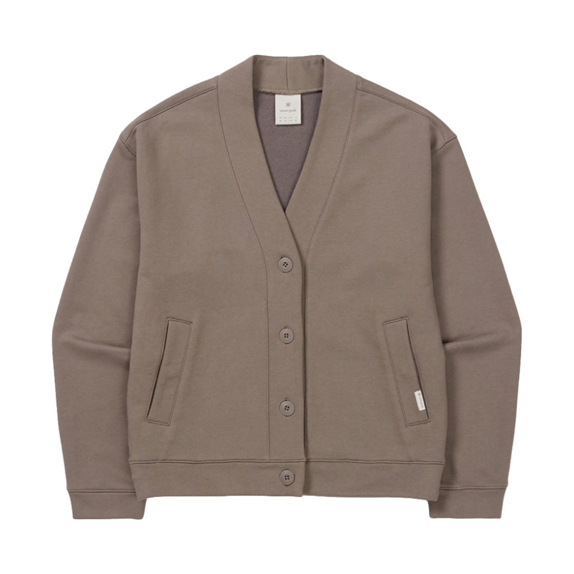 S24FWFFJ63CA (W) Snow Peak V-Neck Cardigan Cocoa