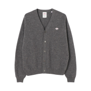 Danton Lambswool V Neck Knit Cardigan Taupe