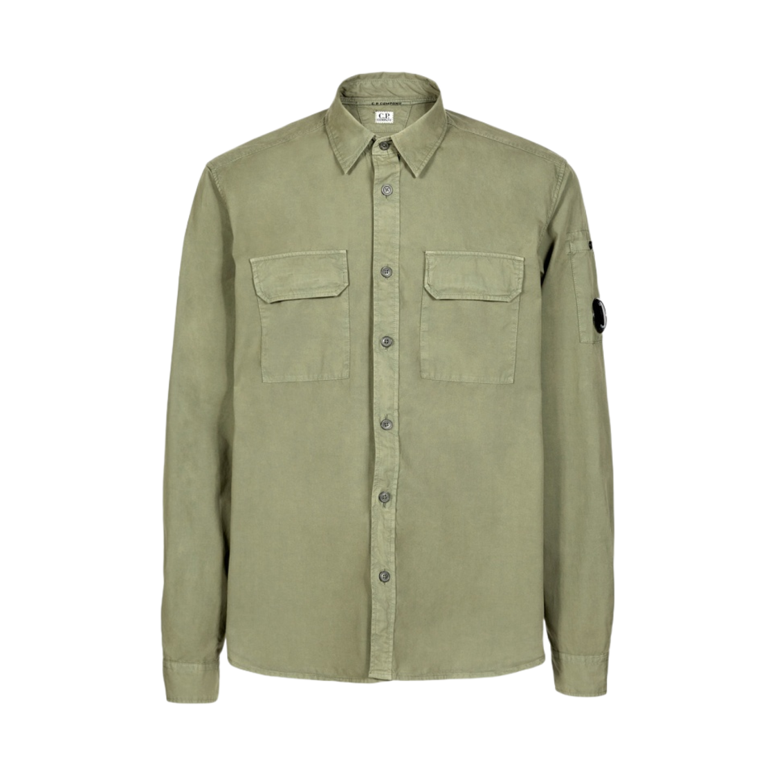 C.P. 컴퍼니 개버딘 셔츠 브론즈 그린 - 23SS(C.P. Company Gabardine Shirt Bronze Green - 23SS) - 1