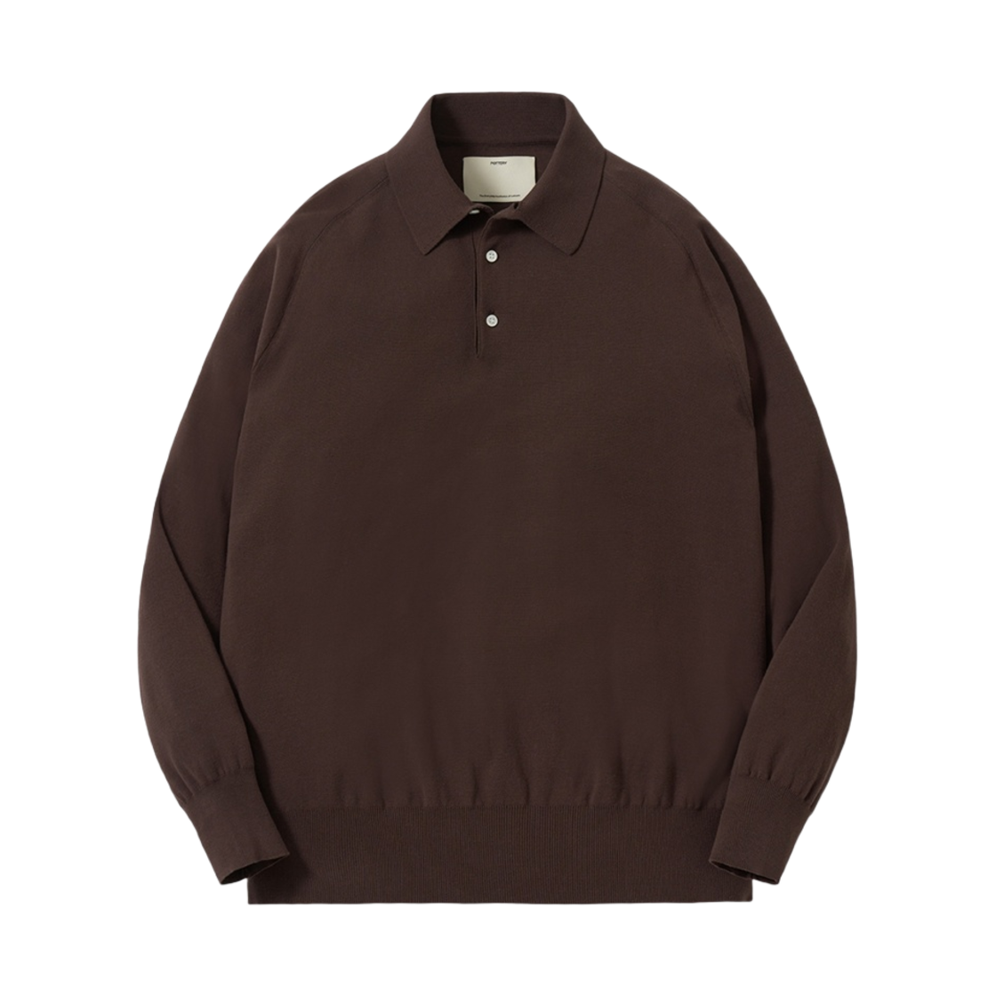 포터리 컴포트 폴로 니트 아이스 코튼 다크 브라운(Pottery Comfort Polo Knit Ice Cotton Dark Brown)