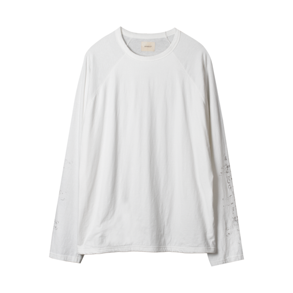 25EP04TS03WH Gatherlazy Double Layering Vintage Long Sleeves White