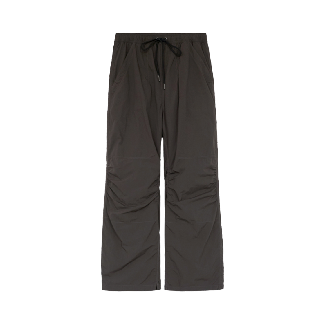 폴리테루 휴먼인덱스 유니섹스 나일론 셔링 플레어 팬츠 브라운(Polyteru Human Index Unisex Nylon Shirring Flared Pants Brown)