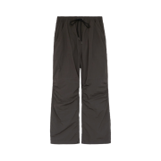 Polyteru Human Index Unisex Nylon Shirring Flared Pants Brown