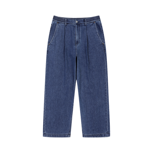 J3PDM25201BUX AMOUPRE Relaxed Tapered One-Tuck Denim Blue