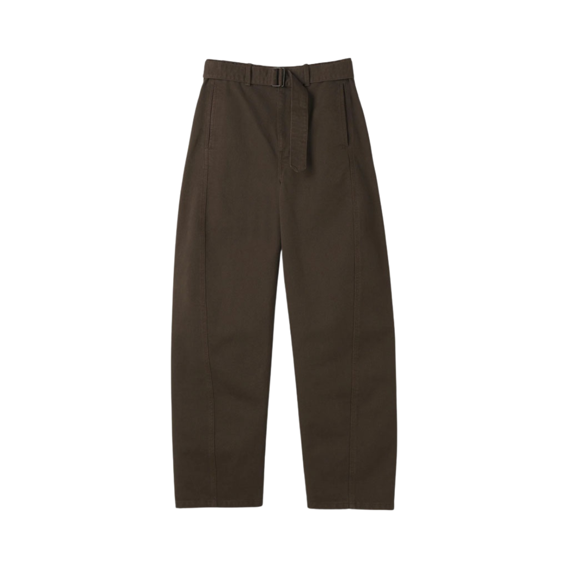 PA326-LD1001-495 Lemaire Twisted Belted Pants Garment Dyed Denim Espresso
