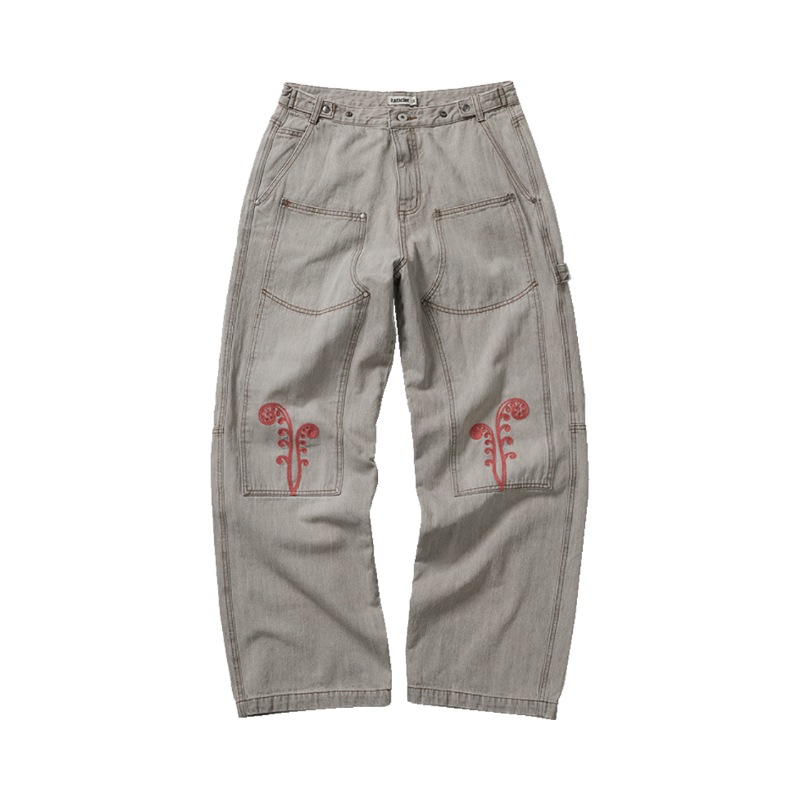 카락터 프테리 더블 니 데님 팬츠 라이트 그레이(Karactor Ptery Double Knee Pants Light gray)