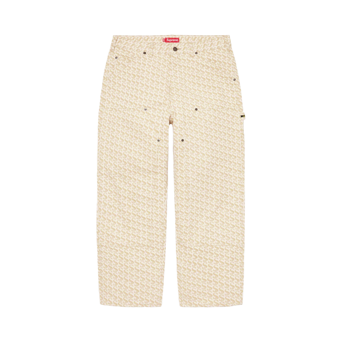 슈프림 모노그램 더블 니 데님 페인터 팬츠 탄 - 21FW(Supreme Monogram Double Knee Denim Painter Pants Tan - 21FW) - 1