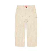 Supreme Monogram Double Knee Denim Painter Pants Tan - 21FW