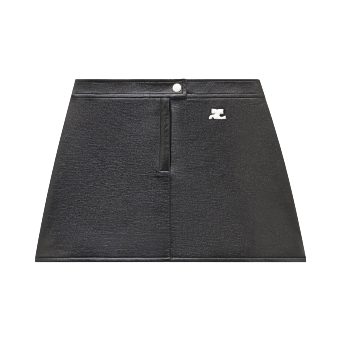 (W) 꾸레쥬 리에디션 비닐 미니 스커트 블랙((W) Courreges Reedition Vinyl Mini Skirt Black)