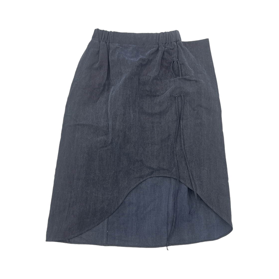S24FW3001CC_ SEEN Shaped Cotton Skirt Charcoal