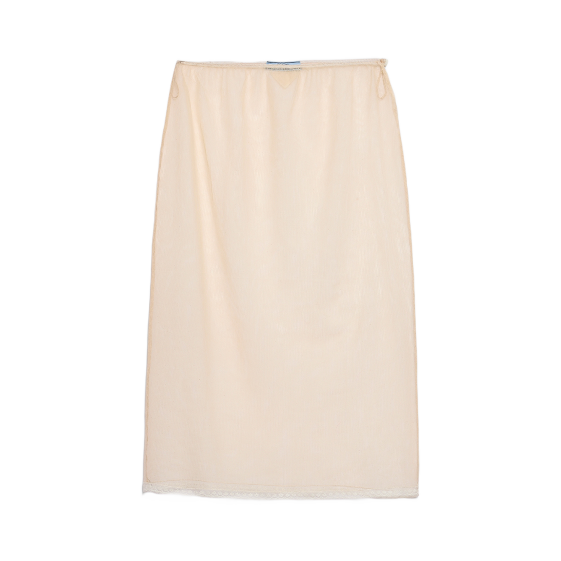 SG6170-17GR-F0018 (W) Prada Cotton Tulle Slip Natural