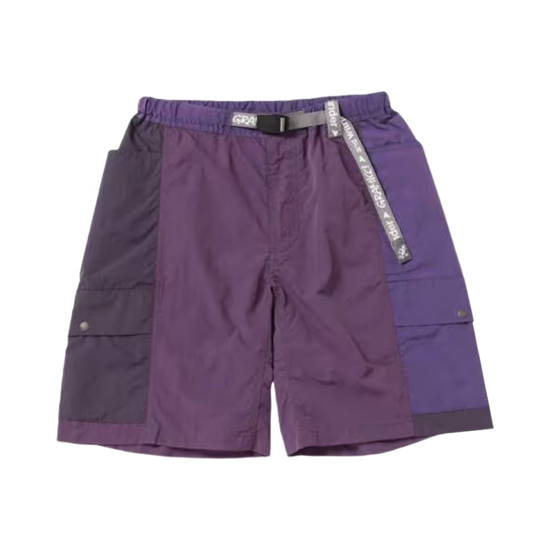 앤드원더 x 그라미치 패치워크 윈드 쇼츠 멀티 퍼플(And Wander x Gramicci Patchwork Wind Short Multi Purple)