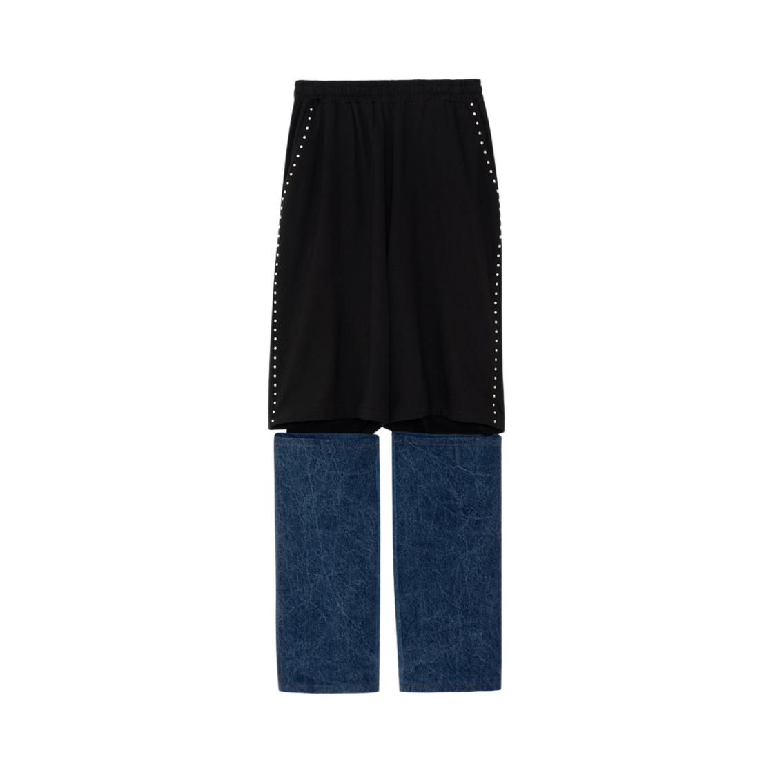 에크라손 하프 데님 스웻팬츠(Ecrzn Half Denim Sweat Pants)