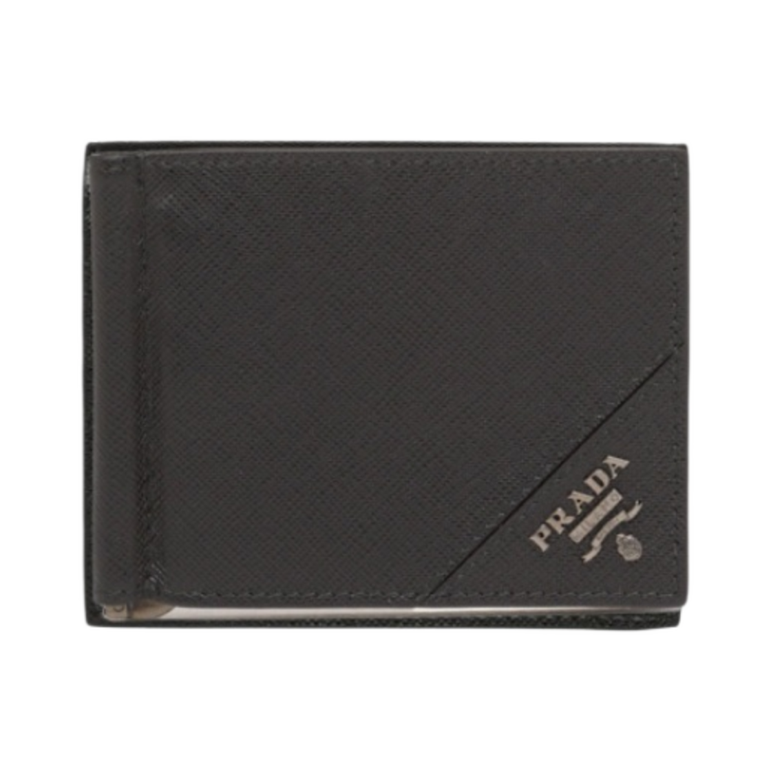 프라다 사피아노 레더 머니 클립 지갑 블랙(Prada Saffiano Leather Money Clip Wallet Black) - 1