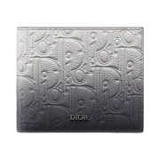Dior Bi-Fold Wallet Gradient Dior Gravity Leather Gray Black