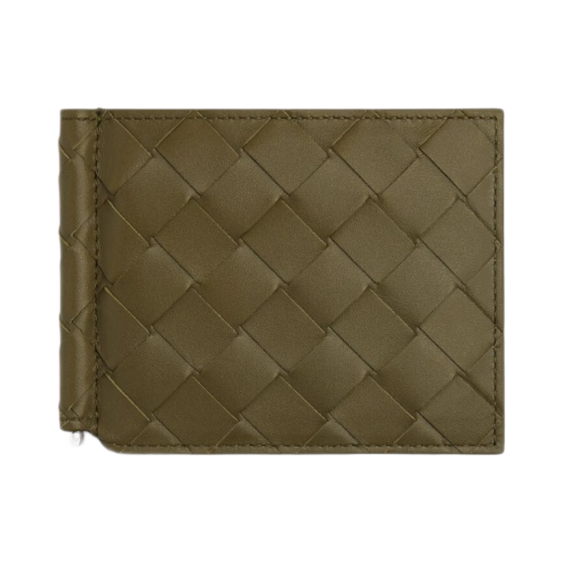보테가 베네타 인트레치아토 빌 클립 지갑 머드(Bottega Veneta Intrecciato Bill Clip Wallet Mud) - 1
