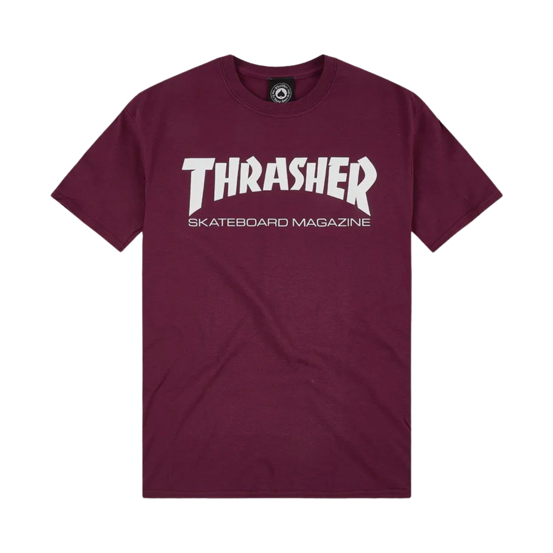 트레셔 스케이트 매거진 티셔츠 버건디