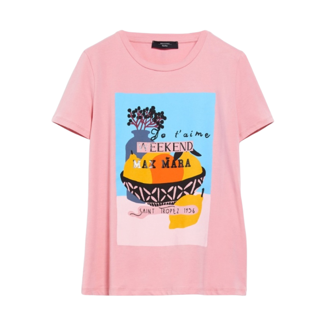(W) 위켄드 막스마라 쵸핀 코튼 티셔츠 앤티크 로즈((W) Weekend Max Mara Chopin Cotton T-Shirt Antique Rose) - 1