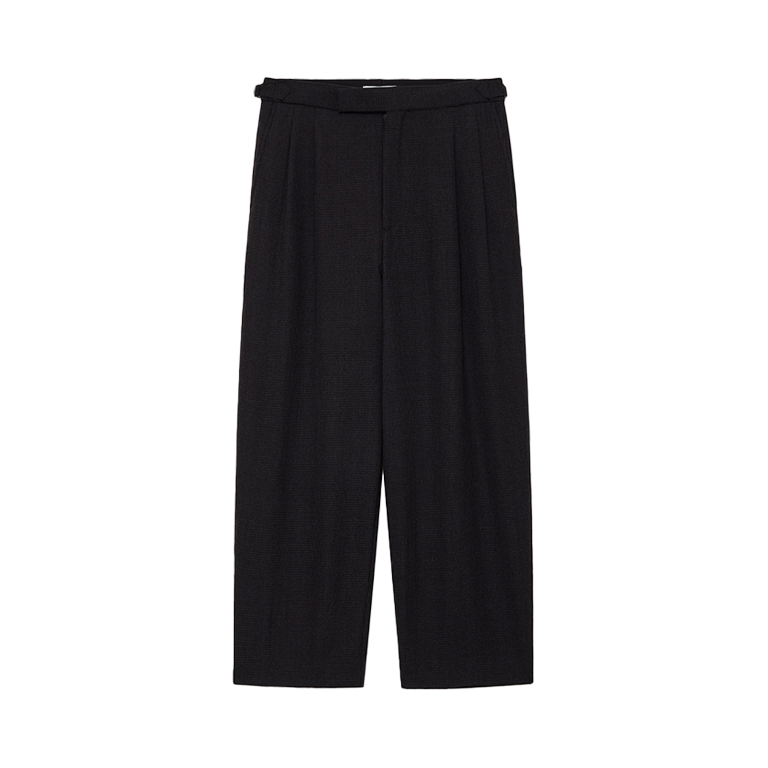 마카 오피서 팬츠 투 턱 와이드 블랙 - 24FW(Marka Officer Pants Two Tuck Wide Black - 24FW)