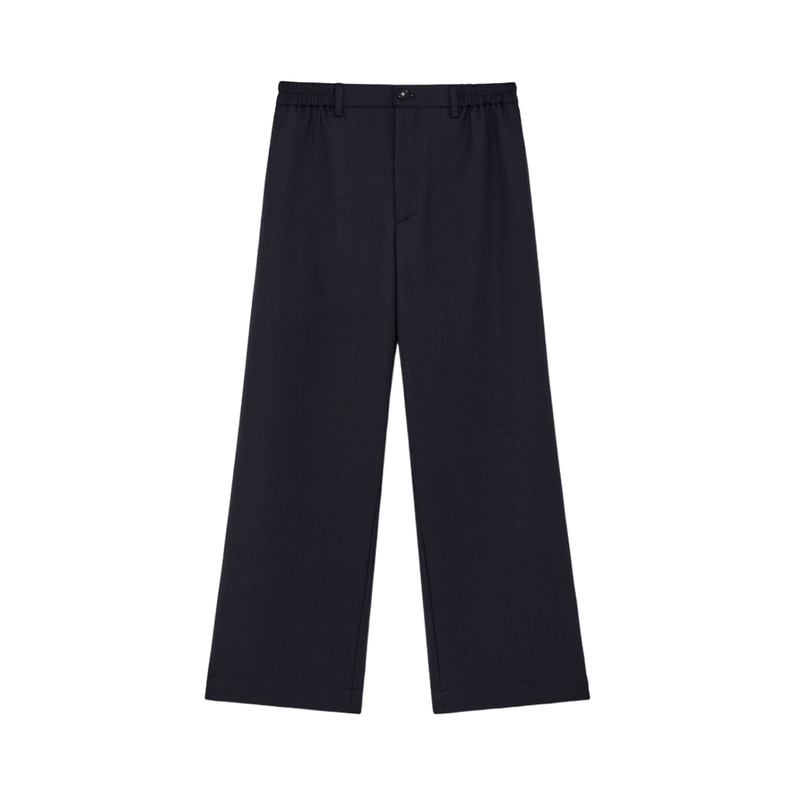 알렌느 와이드 울 핀스트라이프 팬츠 네이비(Haleine Wide Wool Pinstripe Trousers Navy (WB111))