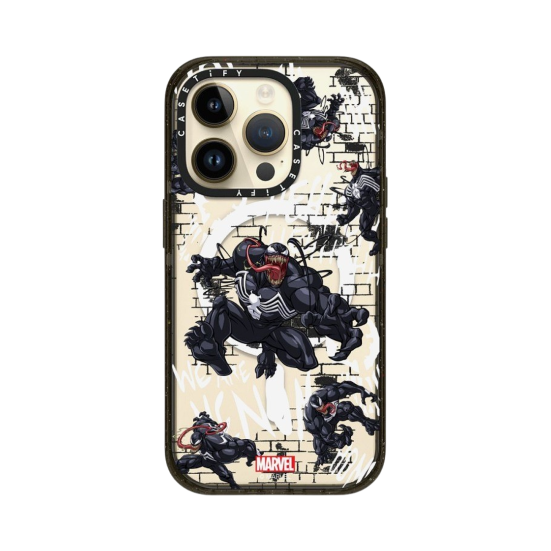 케이스티파이 x 마블 아이폰 베놈 패턴 맥세이프 임팩트 케이스 클리어 블랙(Casetify x Marvel iPhone Venom Pattern Magsafe Impact Case Clear Black) - 4