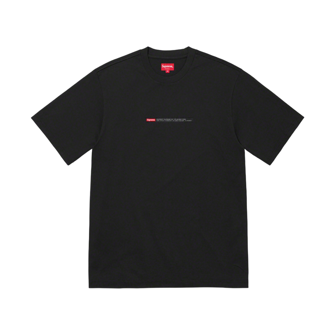 슈프림 프로퍼티 라벨 숏슬리브 탑 블랙 - 22FW