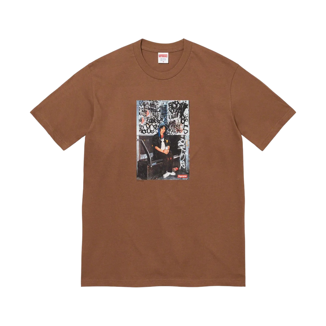 슈프림 x 레이디 핑크 티셔츠 브라운 - 21FW