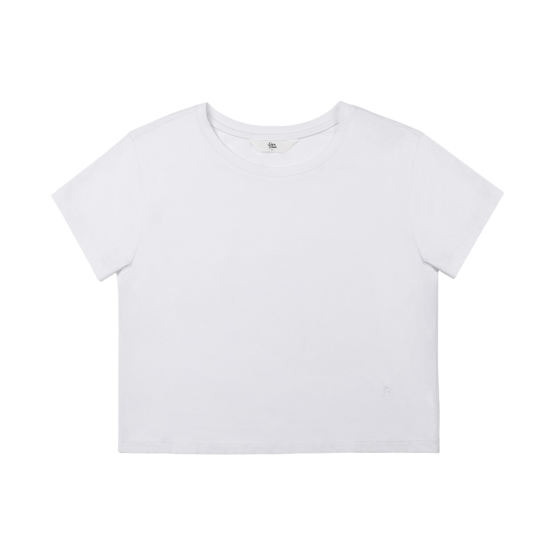[KREAM 단독] PVCS x 블루밍테일 리본 크롭트 자수 티셔츠 화이트([KREAM 단독] PVCS x Bloomingtale Ribbon Cropped embroidered T-shirt White)