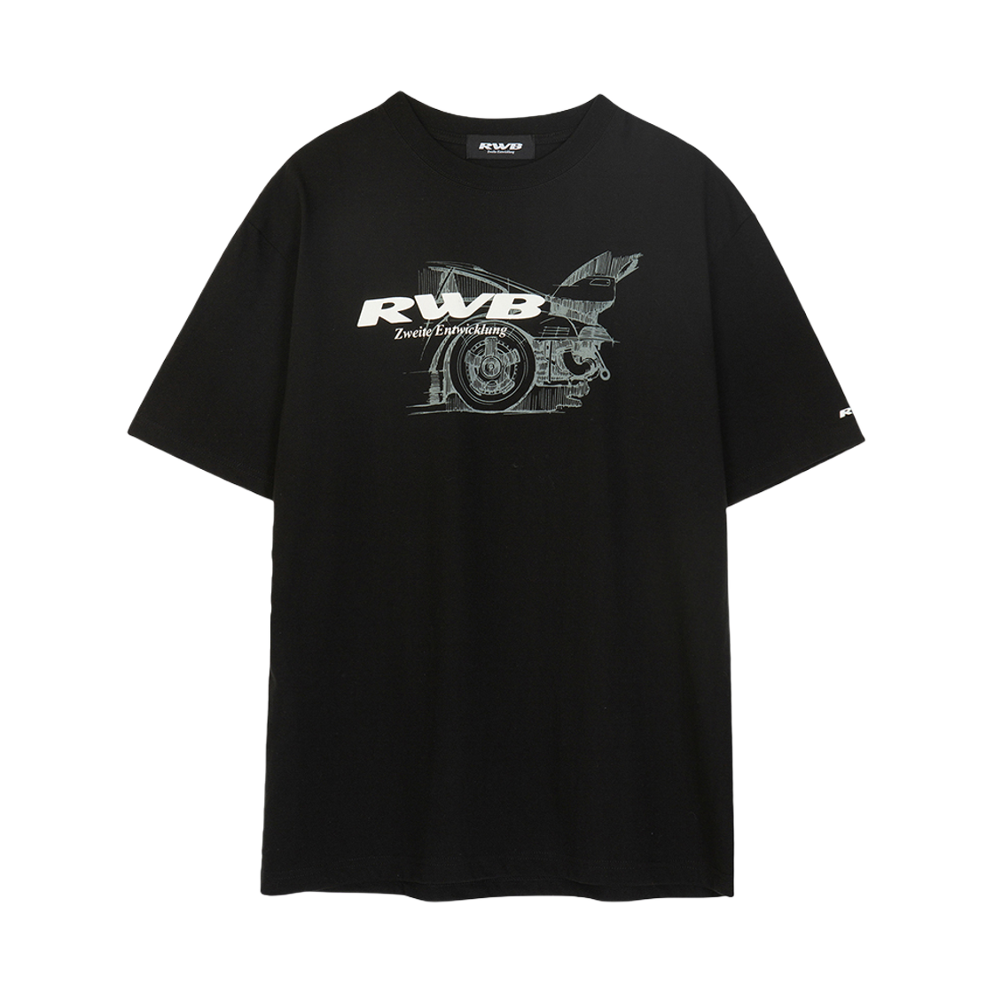 P0000BDM_BK RWB Rough Drawing SS Tee Black
