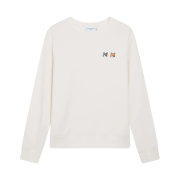Maison Kitsune Double Fox Head Patch Classic Sweatshirt Ecru